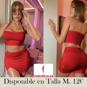 conjunto top y falda